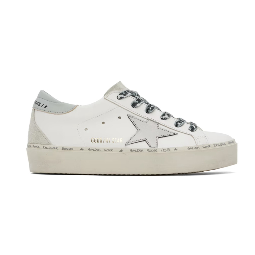 Golden Goose Low Hi Star White Sneakers with Platform - Picture 3 of 5